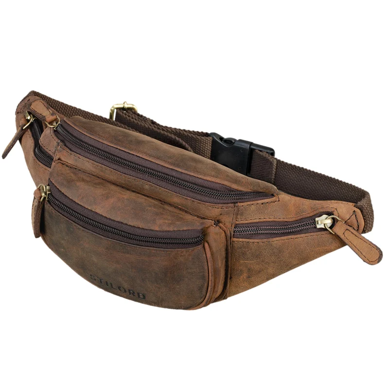 "Eliah" Vintage Gürteltasche Leder für Damen und Herren