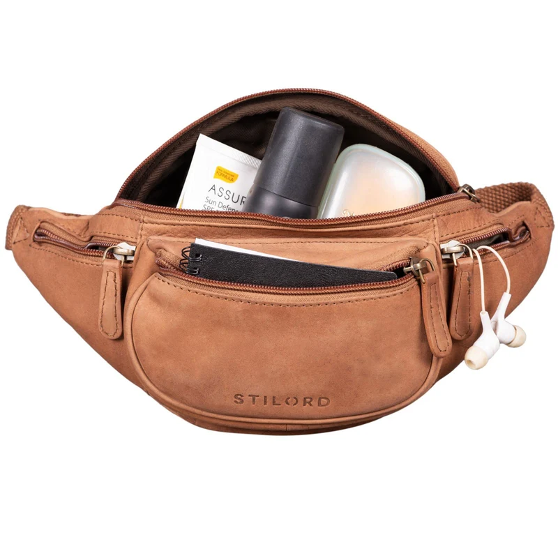"Eliah" Vintage Gürteltasche Leder für Damen und Herren