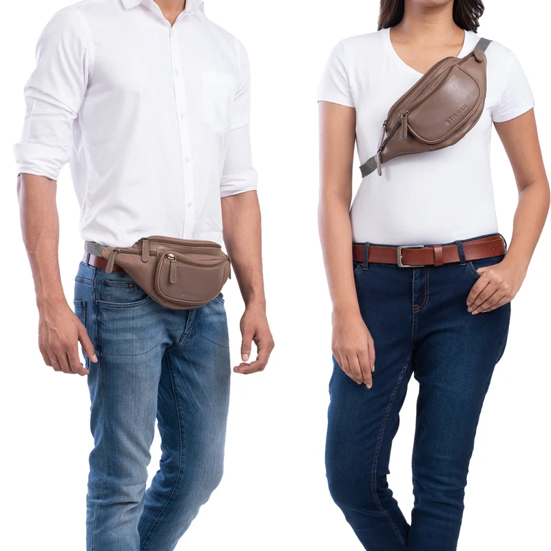 "Eliah" Vintage Gürteltasche Leder für Damen und Herren