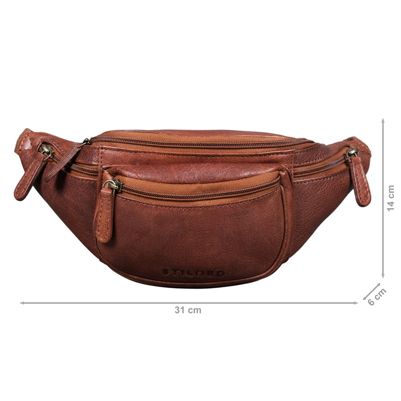 "Eliah" Vintage Gürteltasche Leder für Damen und Herren