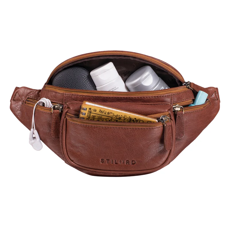"Eliah" Vintage Gürteltasche Leder für Damen und Herren