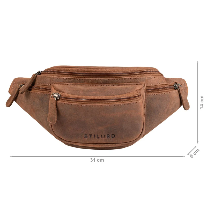 "Eliah" Vintage Gürteltasche Leder für Damen und Herren