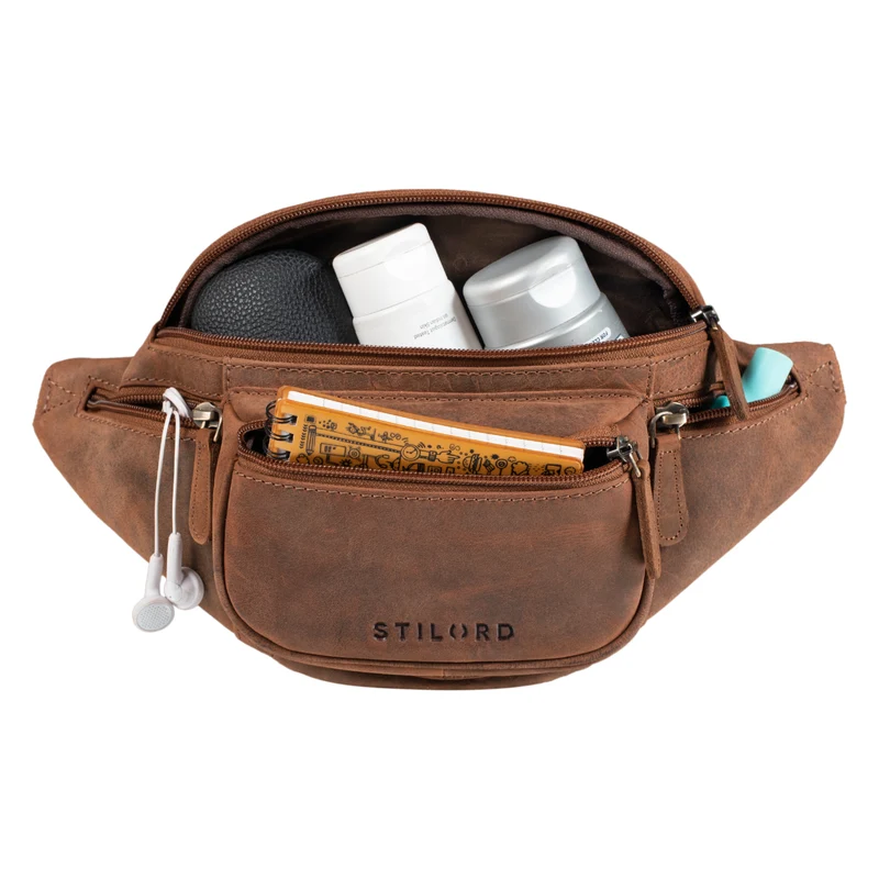 "Eliah" Vintage Gürteltasche Leder für Damen und Herren