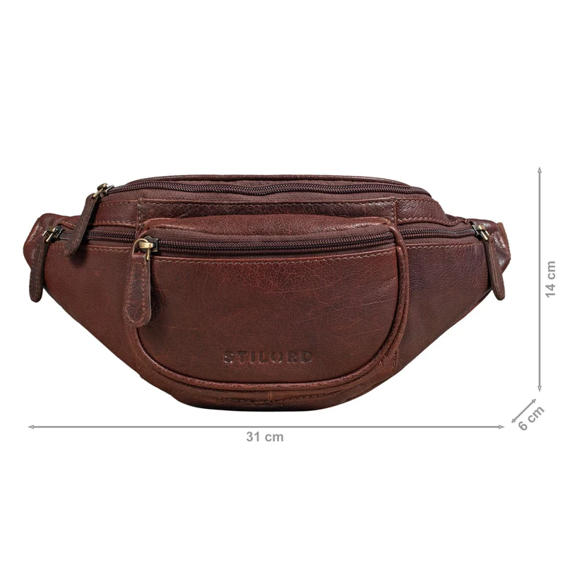 "Eliah" Vintage Gürteltasche Leder für Damen und Herren