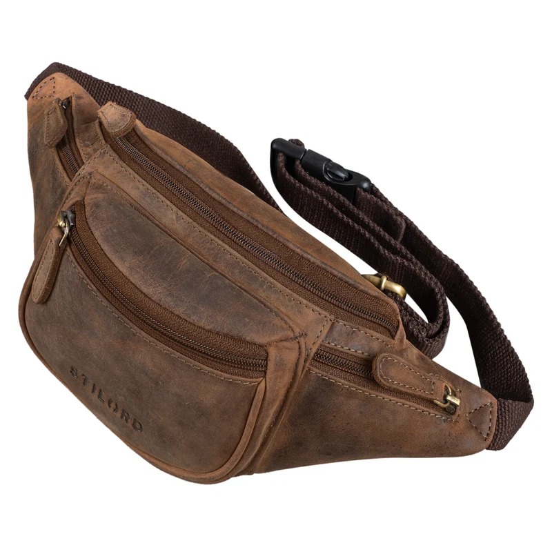 "Eliah" Vintage Gürteltasche Leder für Damen und Herren