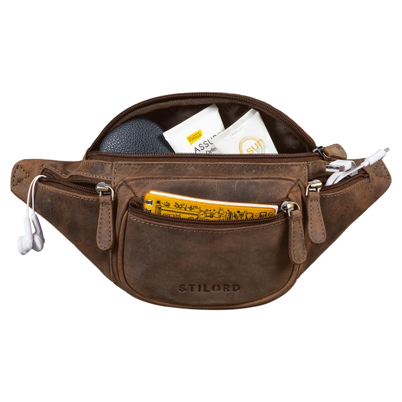"Eliah" Vintage Gürteltasche Leder für Damen und Herren