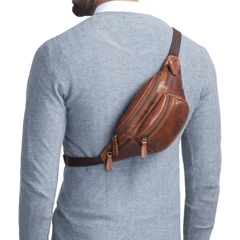 "Eliah" Vintage Gürteltasche Leder für Damen und Herren