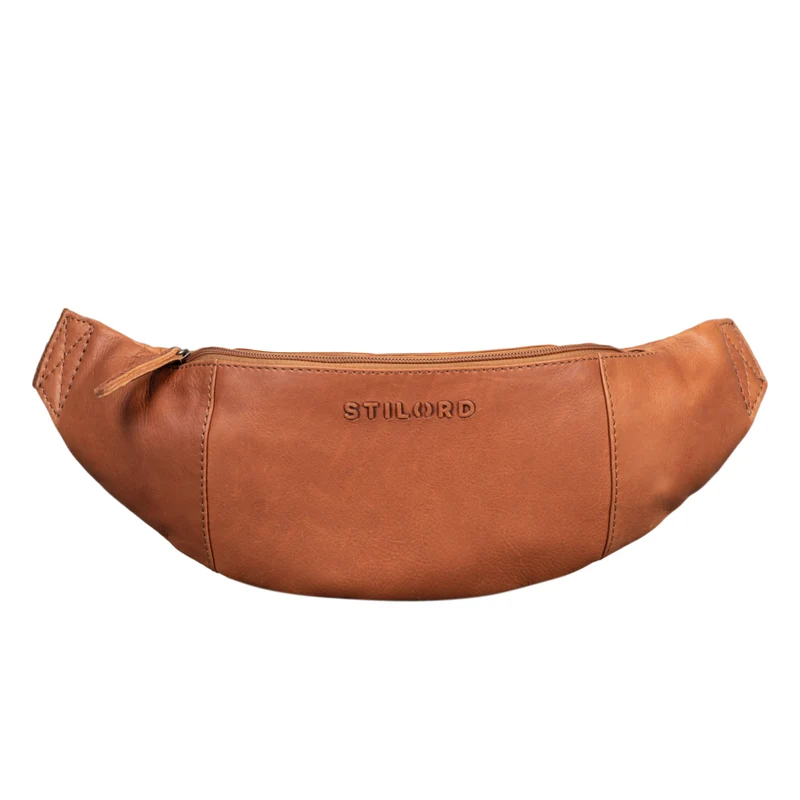 "Shawn" Stylische Leder Gürteltasche groß für Damen und Herren