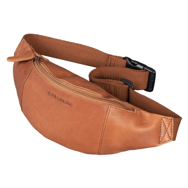 "Shawn" Stylische Leder Gürteltasche groß für Damen und Herren