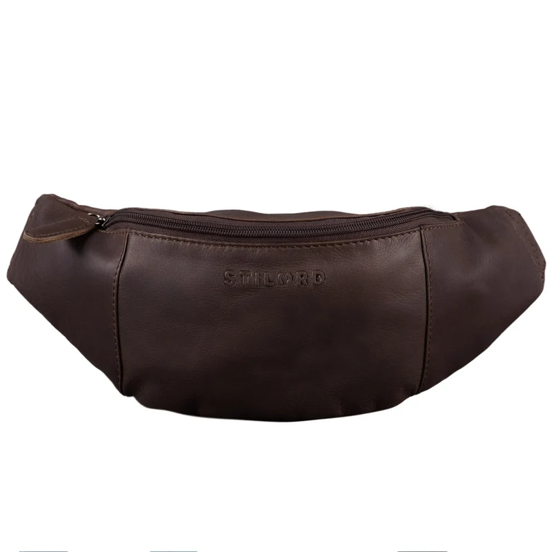"Shawn" Stylische Leder Gürteltasche groß für Damen und Herren