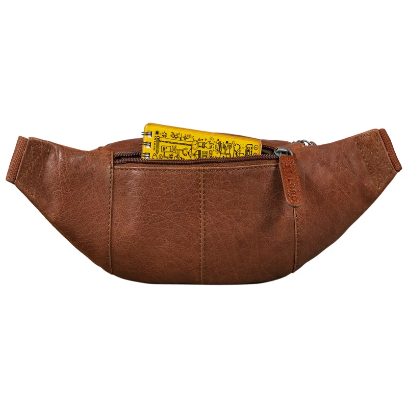 "Shawn" Stylische Leder Gürteltasche groß für Damen und Herren