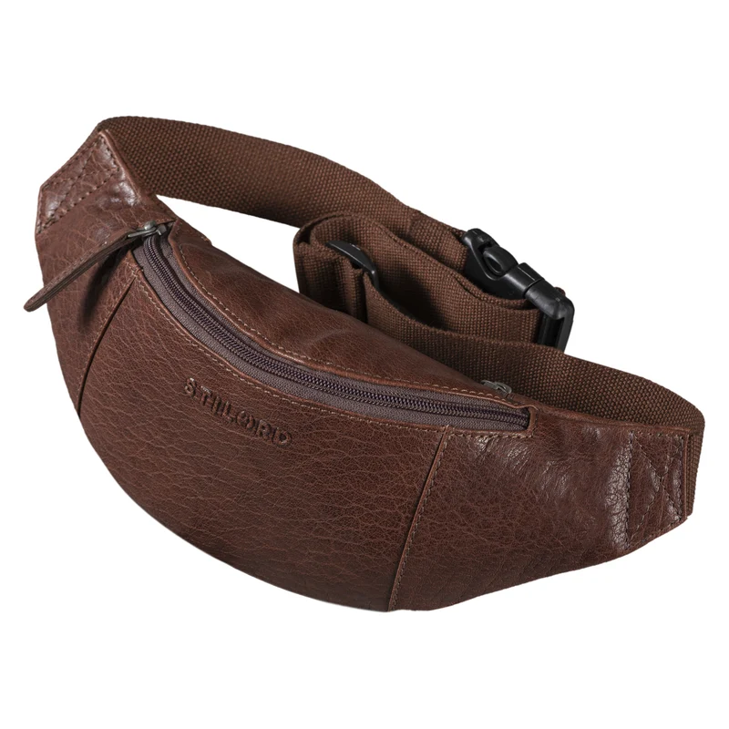 "Shawn" Stylische Leder Gürteltasche groß für Damen und Herren