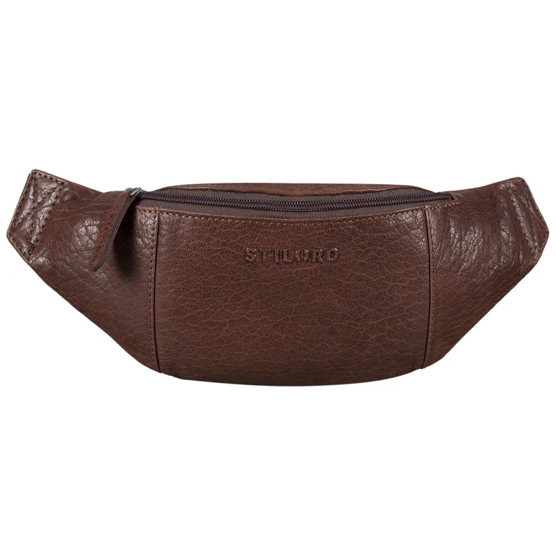 "Shawn" Stylische Leder Gürteltasche groß für Damen und Herren