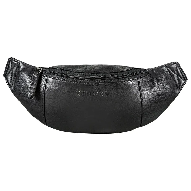 "Shawn" Stylische Leder Gürteltasche groß für Damen und Herren