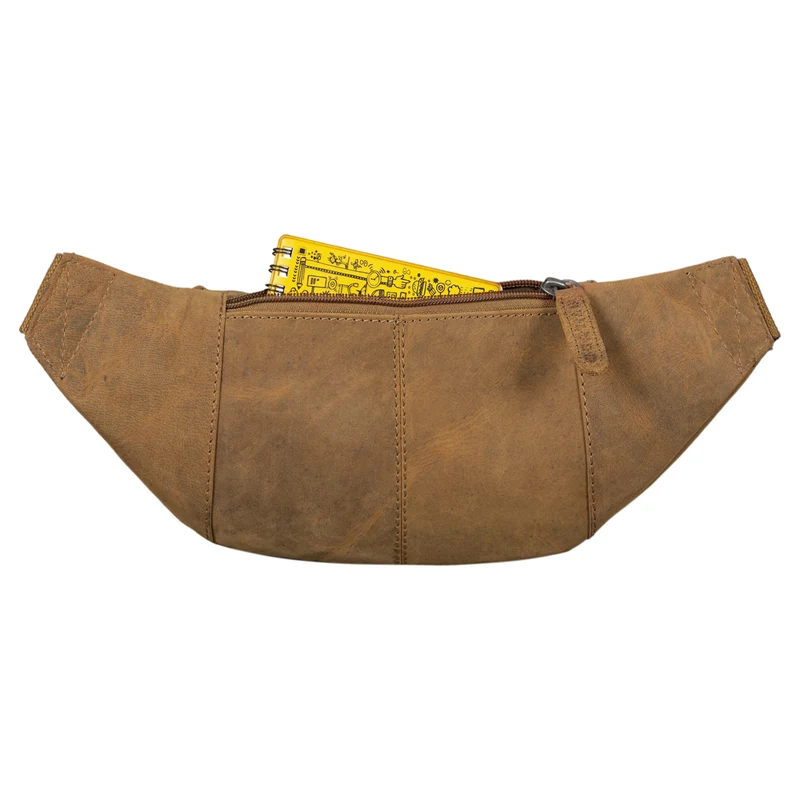 "Shawn" Stylische Leder Gürteltasche groß für Damen und Herren