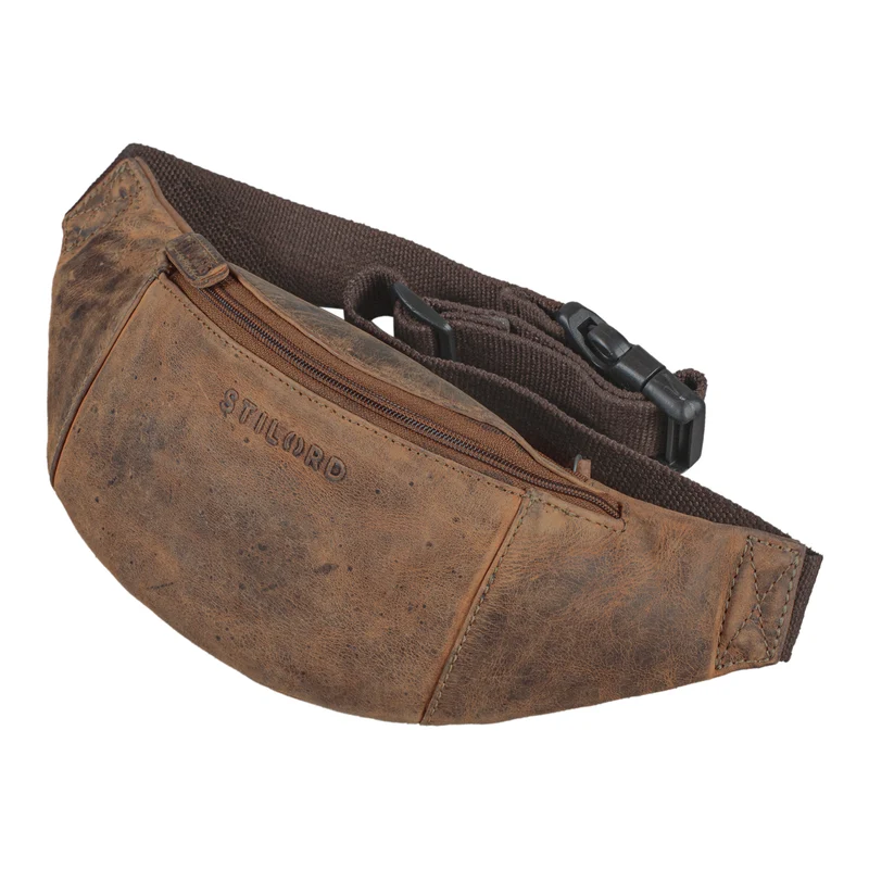 "Shawn" Stylische Leder Gürteltasche groß für Damen und Herren