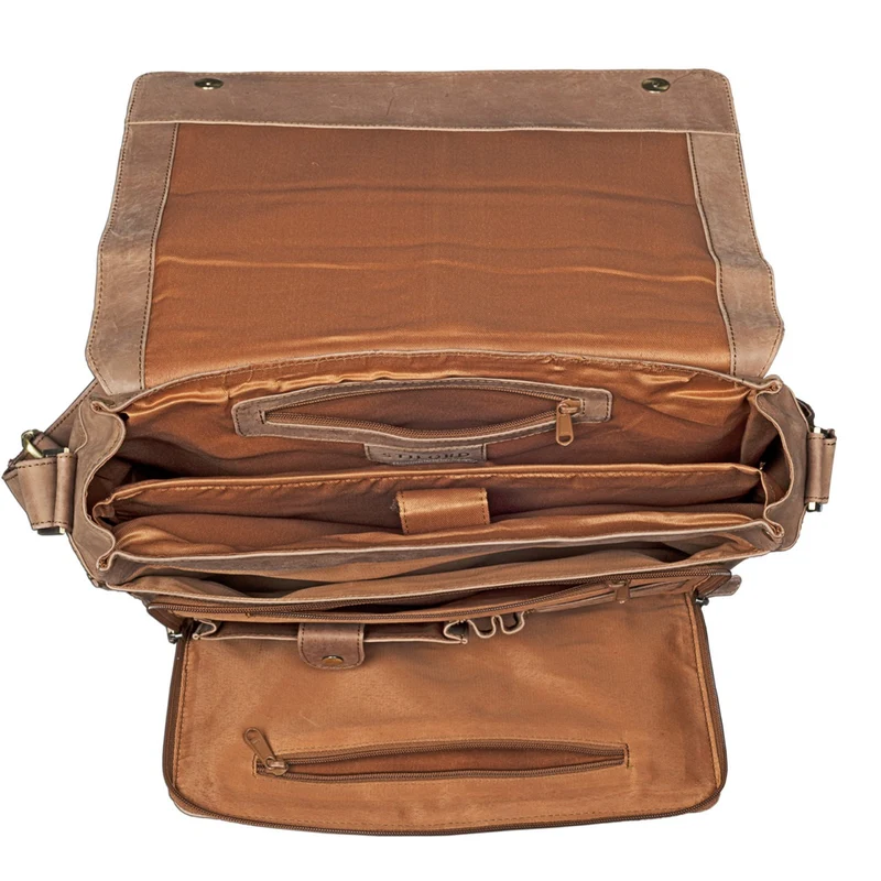 B-WARE "Rick" Schultertasche Leder 15,6 Zoll