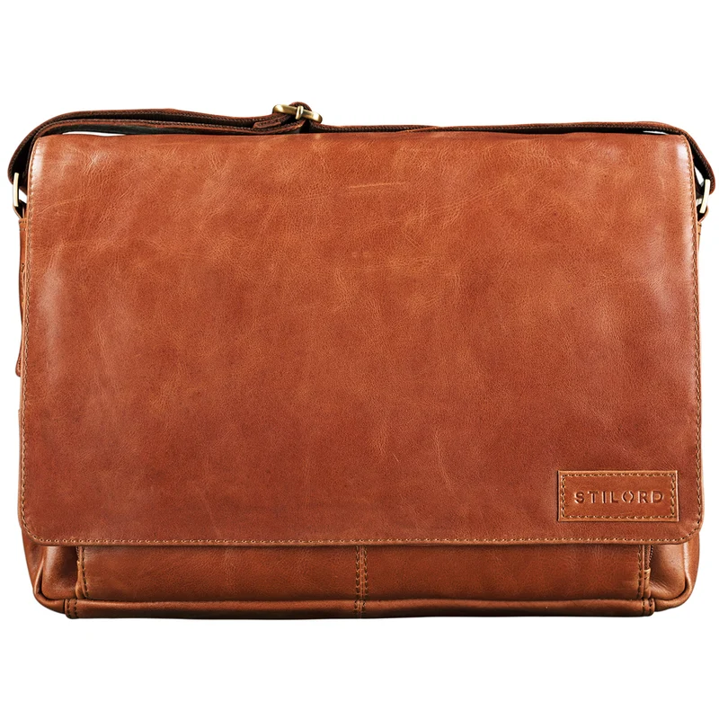 B-WARE "Rick" Schultertasche Leder 15,6 Zoll