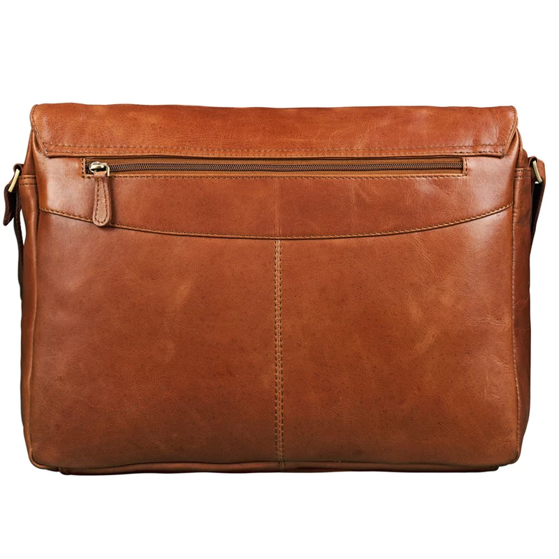 B-WARE "Rick" Schultertasche Leder 15,6 Zoll