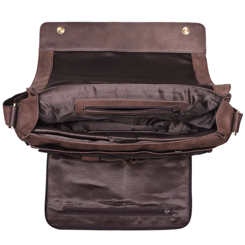 B-WARE "Rick" Schultertasche Leder 15,6 Zoll