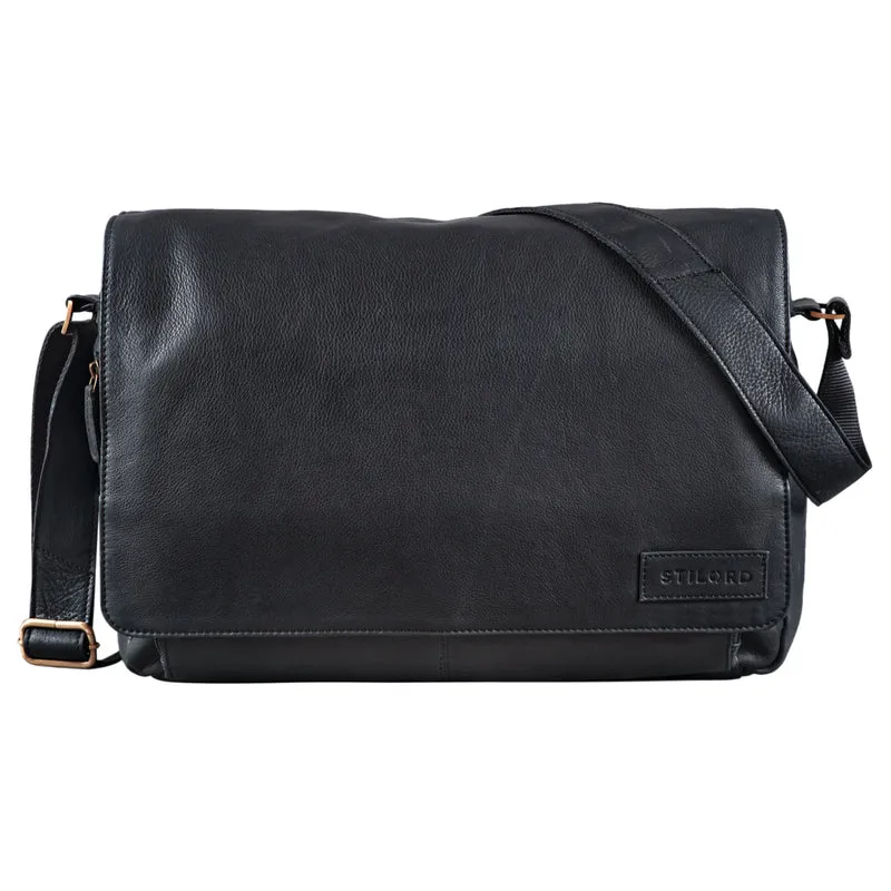 B-WARE "Rick" Schultertasche Leder 15,6 Zoll