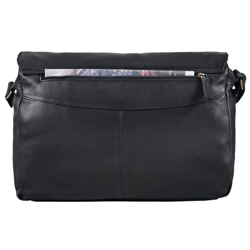B-WARE "Rick" Schultertasche Leder 15,6 Zoll