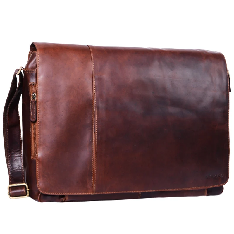 "Maximus" XXL Ledertasche mit Laptopfach 17 - 21 Zoll f. Herren