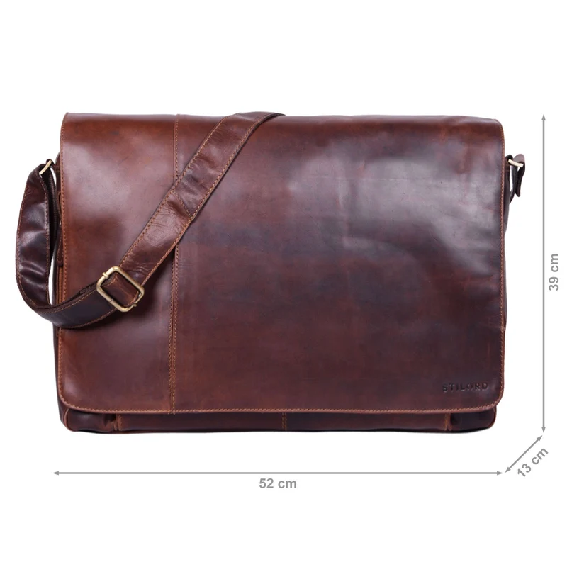 "Maximus" XXL Ledertasche mit Laptopfach 17 - 21 Zoll f. Herren