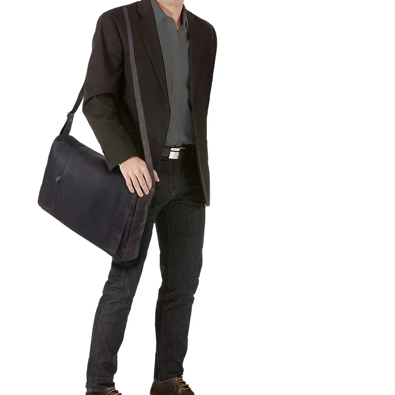 "Maximus" XXL Ledertasche mit Laptopfach 17 - 21 Zoll f. Herren