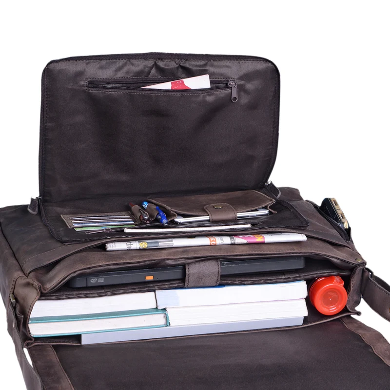 "Maximus" XXL Ledertasche mit Laptopfach 17 - 21 Zoll f. Herren