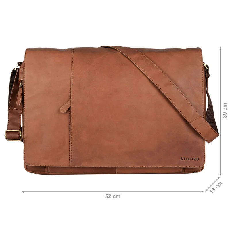"Maximus" XXL Ledertasche mit Laptopfach 17 - 21 Zoll f. Herren