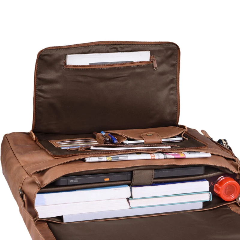 "Maximus" XXL Ledertasche mit Laptopfach 17 - 21 Zoll f. Herren