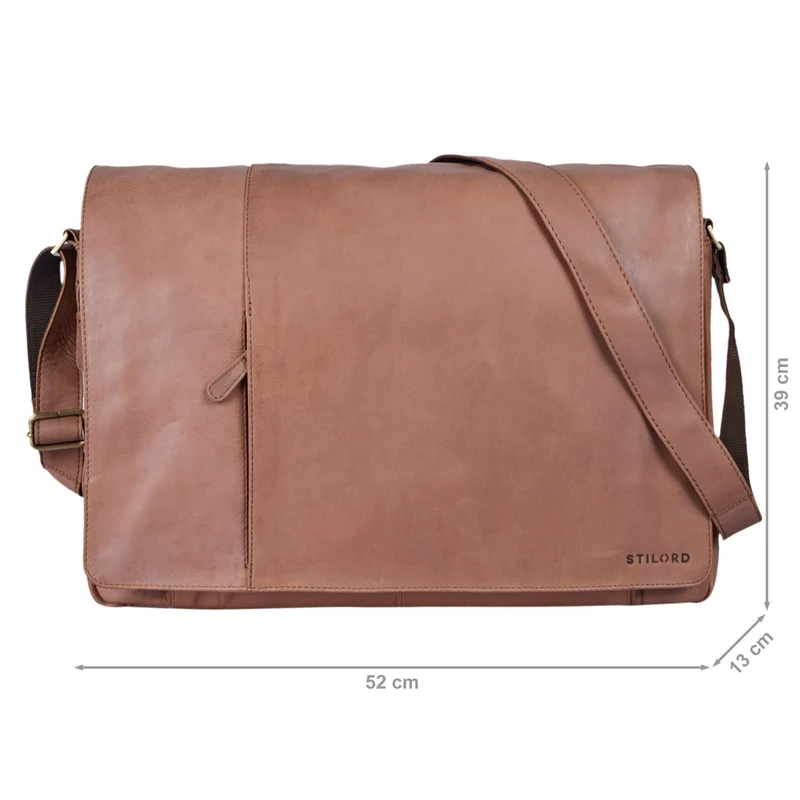"Maximus" XXL Ledertasche mit Laptopfach 17 - 21 Zoll f. Herren