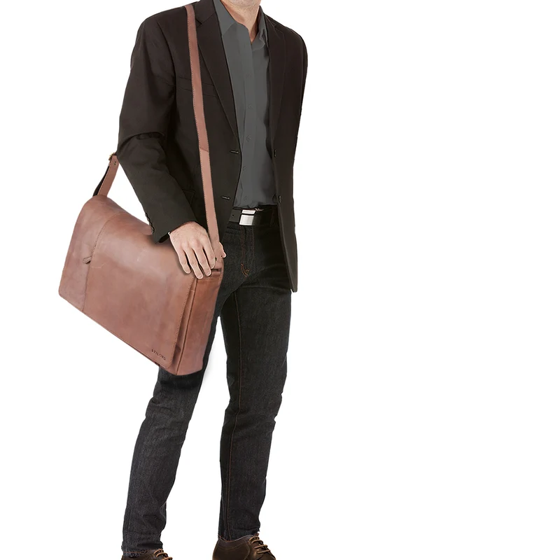 "Maximus" XXL Ledertasche mit Laptopfach 17 - 21 Zoll f. Herren
