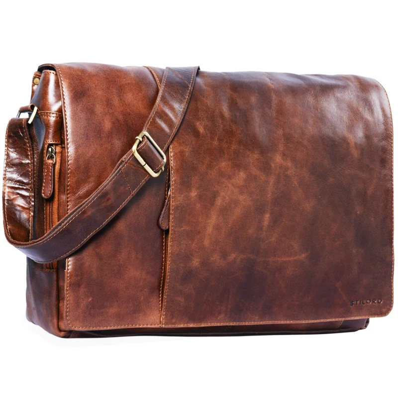 "Maximus" XXL Ledertasche mit Laptopfach 17 - 21 Zoll f. Herren