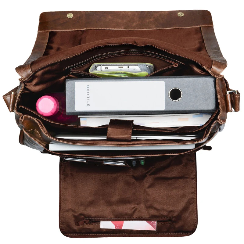 "Maximus" XXL Ledertasche mit Laptopfach 17 - 21 Zoll f. Herren