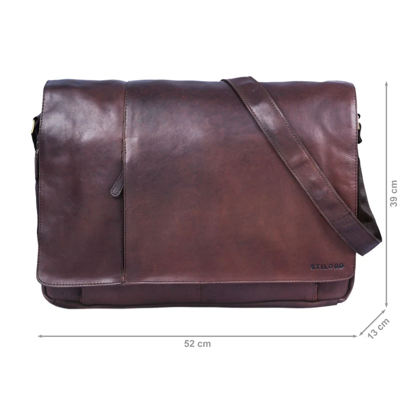 "Maximus" XXL Ledertasche mit Laptopfach 17 - 21 Zoll f. Herren