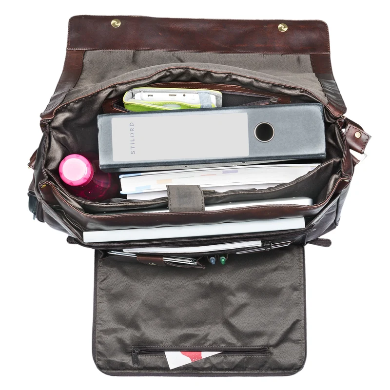"Maximus" XXL Ledertasche mit Laptopfach 17 - 21 Zoll f. Herren