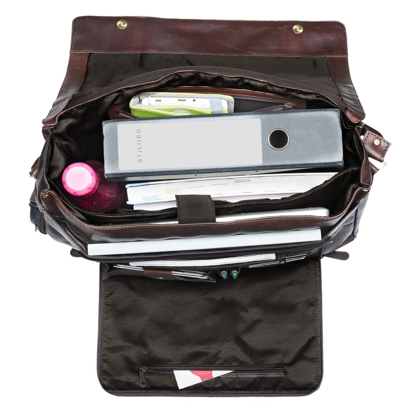 "Maximus" XXL Ledertasche mit Laptopfach 17 - 21 Zoll f. Herren