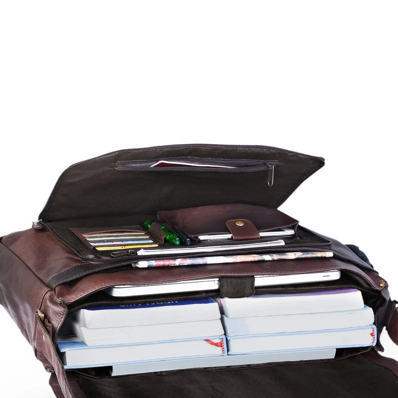 "Maximus" XXL Ledertasche mit Laptopfach 17 - 21 Zoll f. Herren
