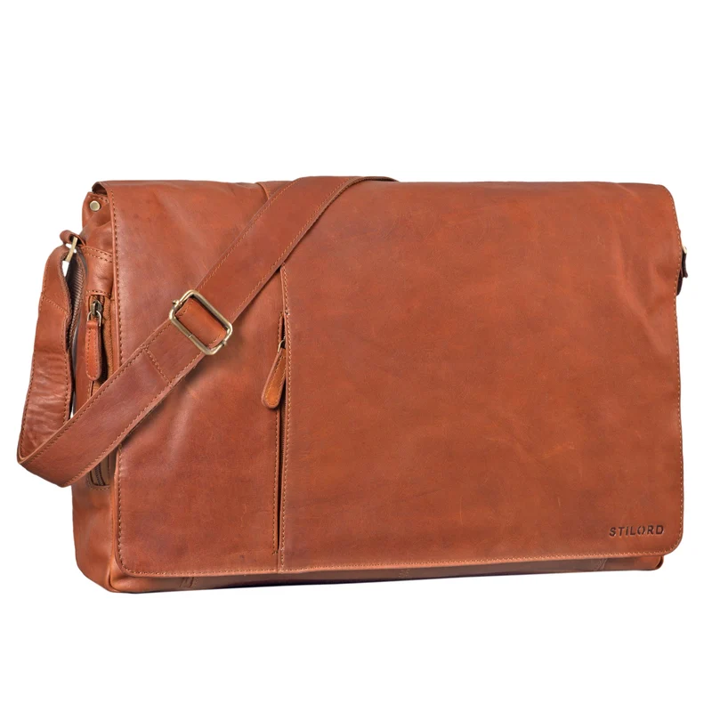 "Maximus" XXL Ledertasche mit Laptopfach 17 - 21 Zoll f. Herren
