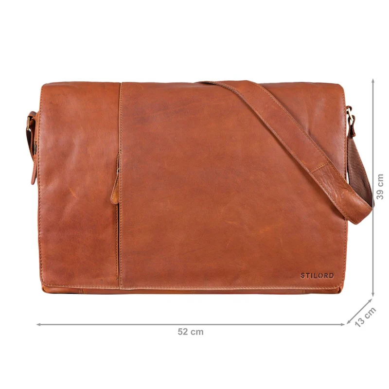 "Maximus" XXL Ledertasche mit Laptopfach 17 - 21 Zoll f. Herren