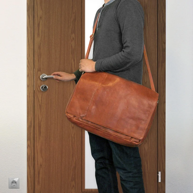 "Maximus" XXL Ledertasche mit Laptopfach 17 - 21 Zoll f. Herren