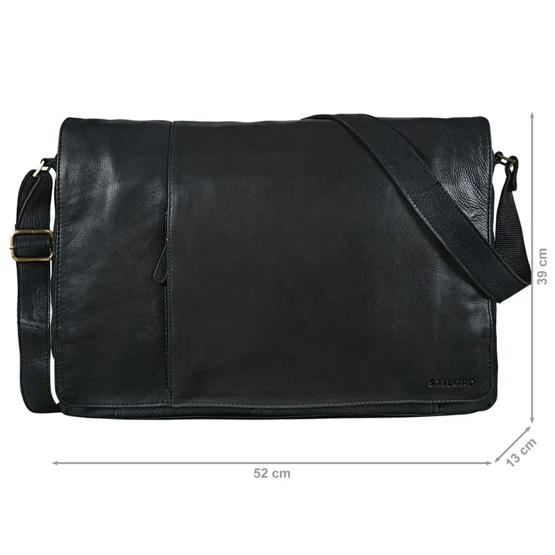 "Maximus" XXL Ledertasche mit Laptopfach 17 - 21 Zoll f. Herren