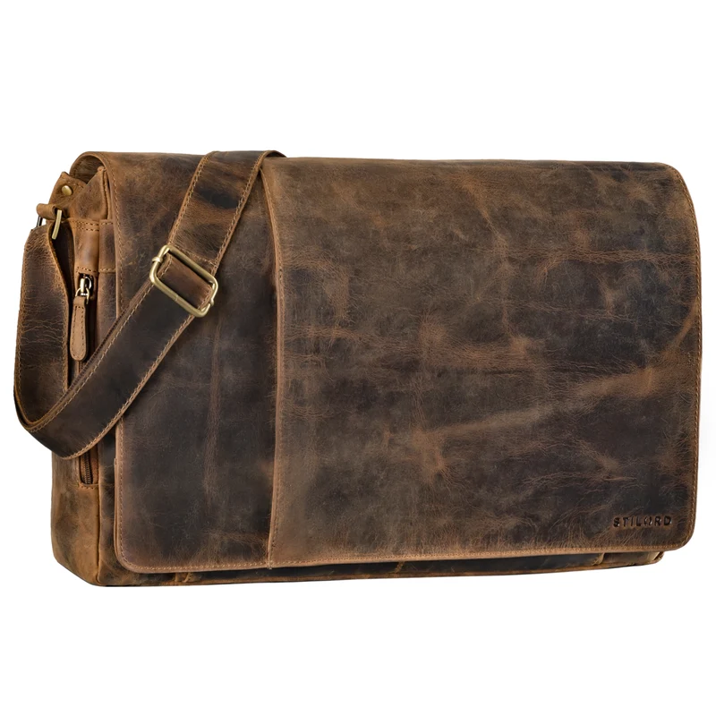 "Maximus" XXL Ledertasche mit Laptopfach 17 - 21 Zoll f. Herren