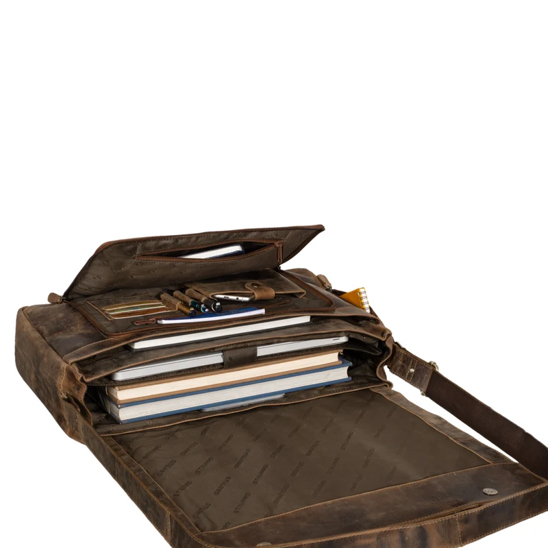 "Maximus" XXL Ledertasche mit Laptopfach 17 - 21 Zoll f. Herren
