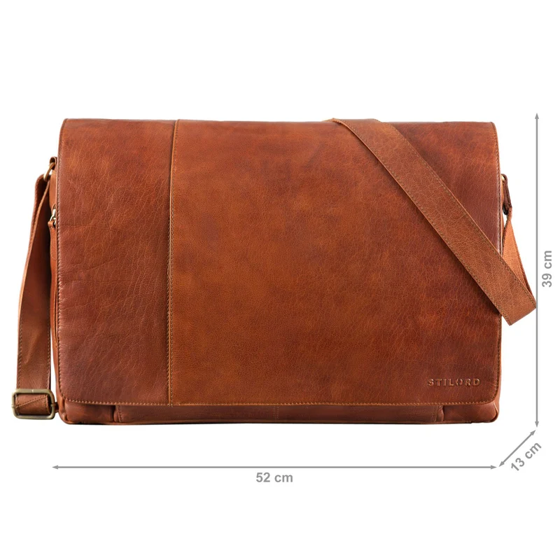 "Maximus" XXL Ledertasche mit Laptopfach 17 - 21 Zoll f. Herren