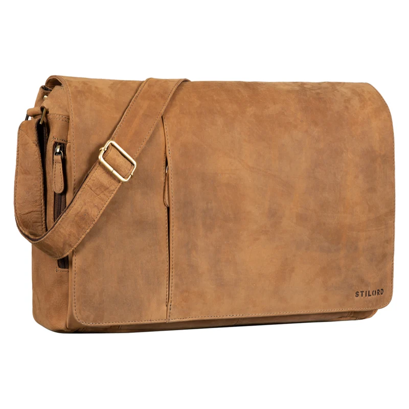 "Maximus" XXL Ledertasche mit Laptopfach 17 - 21 Zoll f. Herren