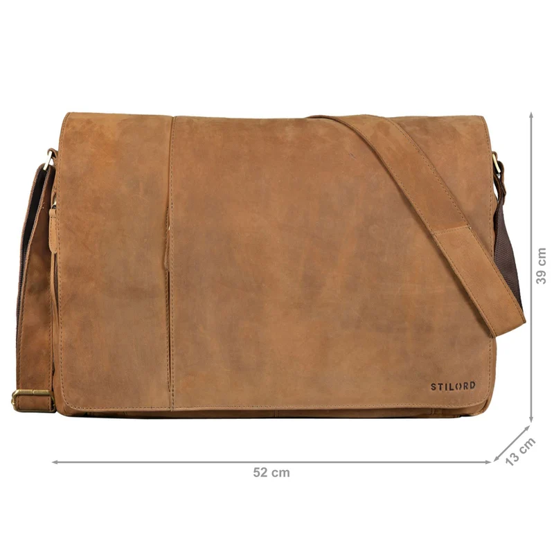 "Maximus" XXL Ledertasche mit Laptopfach 17 - 21 Zoll f. Herren
