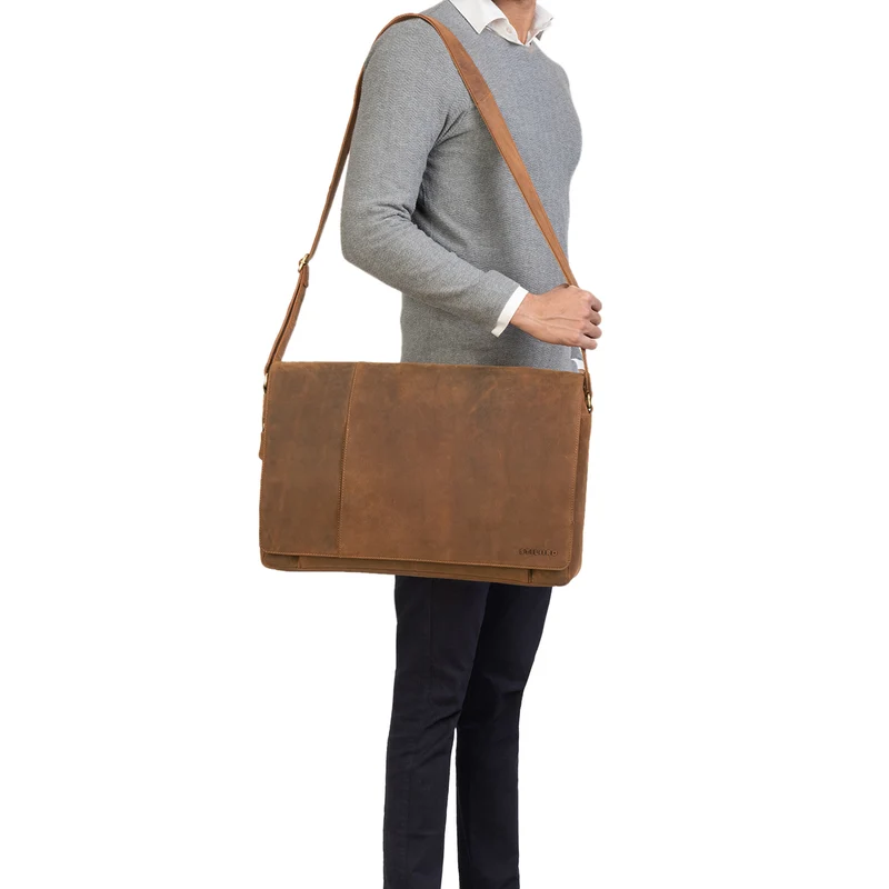 "Maximus" XXL Ledertasche mit Laptopfach 17 - 21 Zoll f. Herren